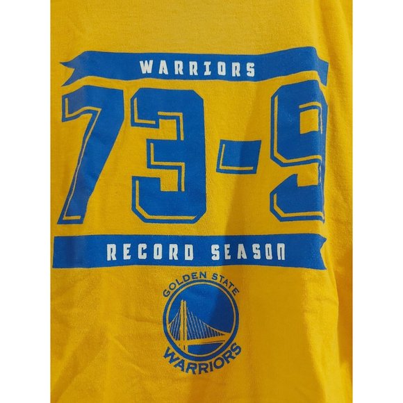 NBA 2014 2015 Golden State Warriors Record Season 73-9 NBA Champions T-Shirt M - Picture 3 of 7